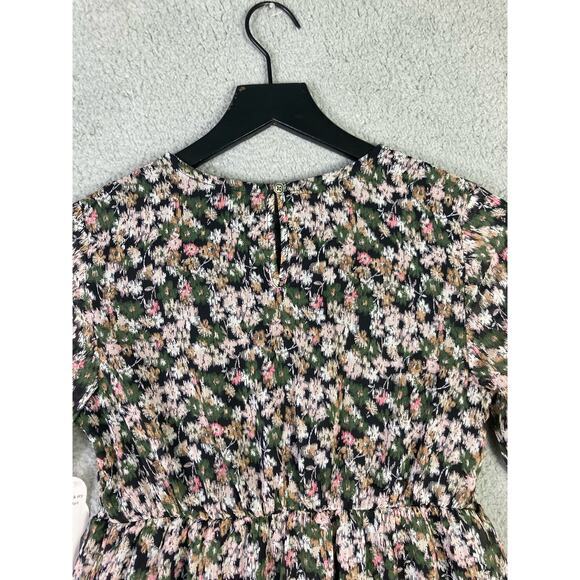 Wonder Nation Girls Floral Mini Dress Bell Sleeves Size L Multicolor NEW - Picture 12 of 12